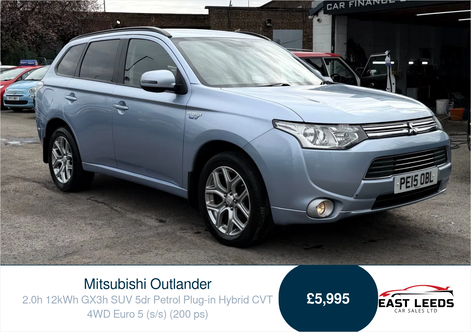 2015 MITSUBISHI OUTLANDER 2.0H 12KWH GX3H SUV 5DR PETROL PLUG IN HYBRID CVT 4WD EURO... photo