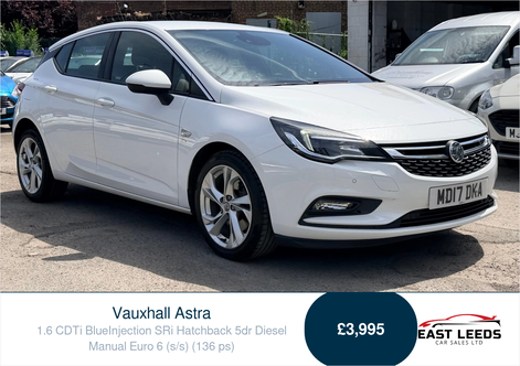 2017 VAUXHALL ASTRA 1.6 CDTI BLUEINJECTION SRI HATCHBACK 5DR DIESEL MANUAL EURO 6 S S... photo