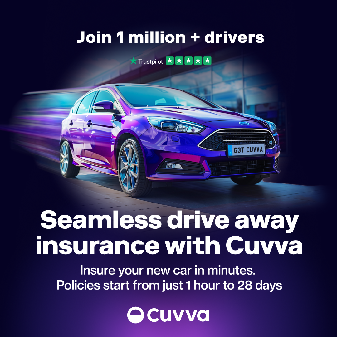Join 1 million+ drivers &ndash; seamless drive away insurance with Cuvva, insure your new car in minutes
