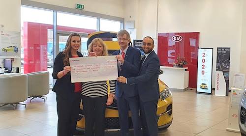 Opus Motor Group has raised almost £20,000 for Teenage Cancer Trust