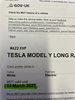 Tesla Model Y Dual Motor Long Range SUV 5dr 5 Seat Electric Auto 4WD (384 bhp) Panoramic Glass Roof Apple Carplay Heated front and rear seats 5dr Automatic 2022