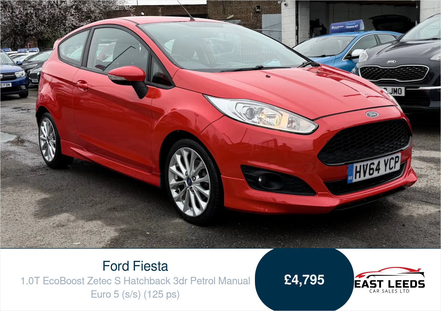 Used Ford Fiesta 1.0T EcoBoost Zetec S Hatchback 3dr Petrol Manual Euro ...