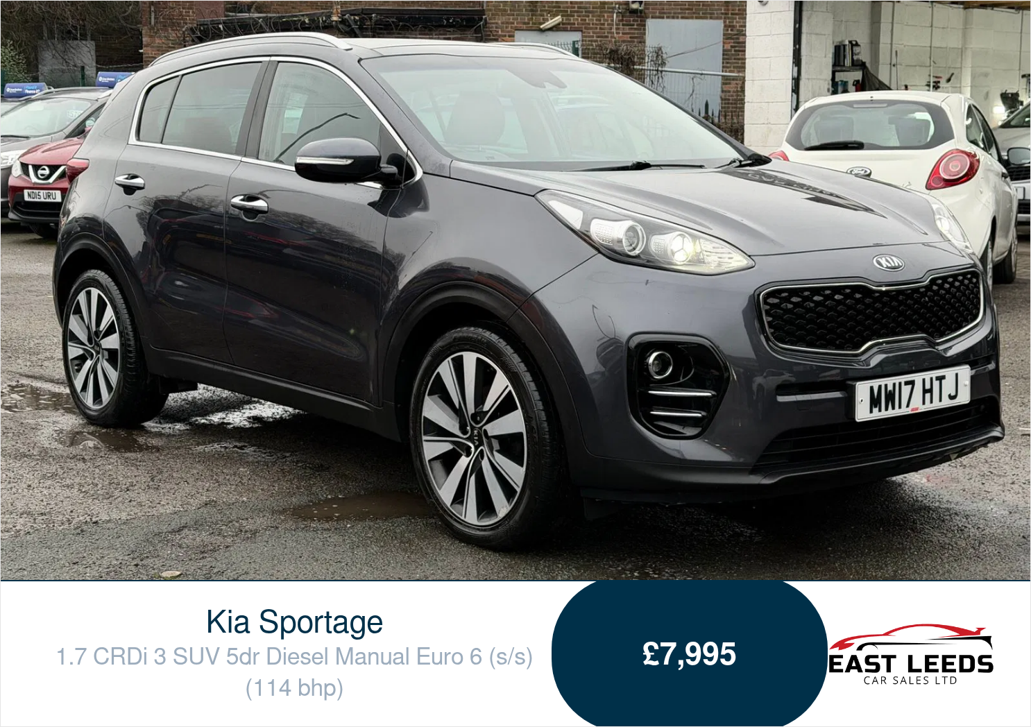 Kia Sportage 1.7 CRDi 3 SUV 5dr Diesel Manual Euro 6 (s/s) (114 bhp) 5dr Manual 2017