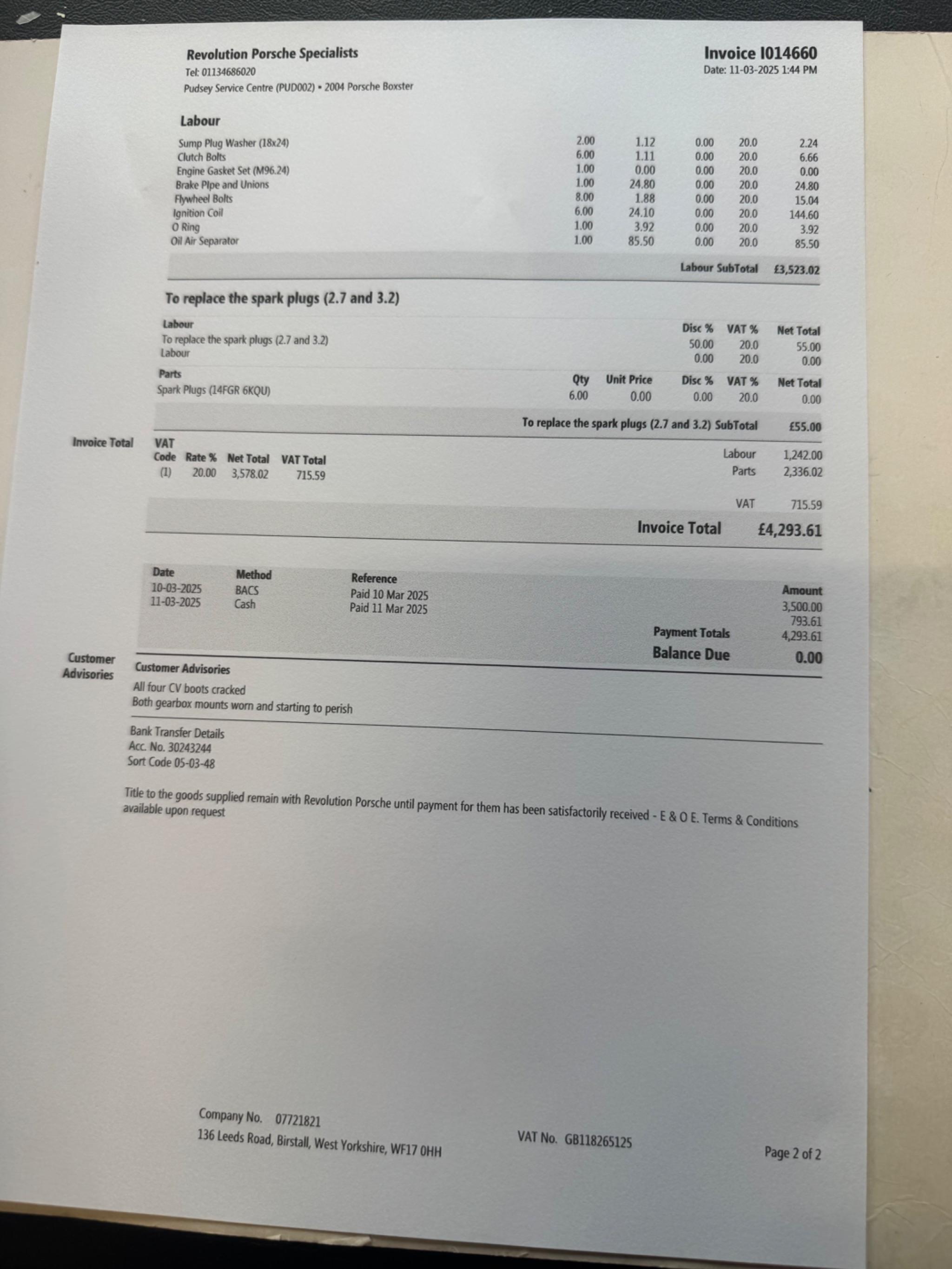 Porsche Boxster 3.2 986 S 2dr 2dr Manual 2003