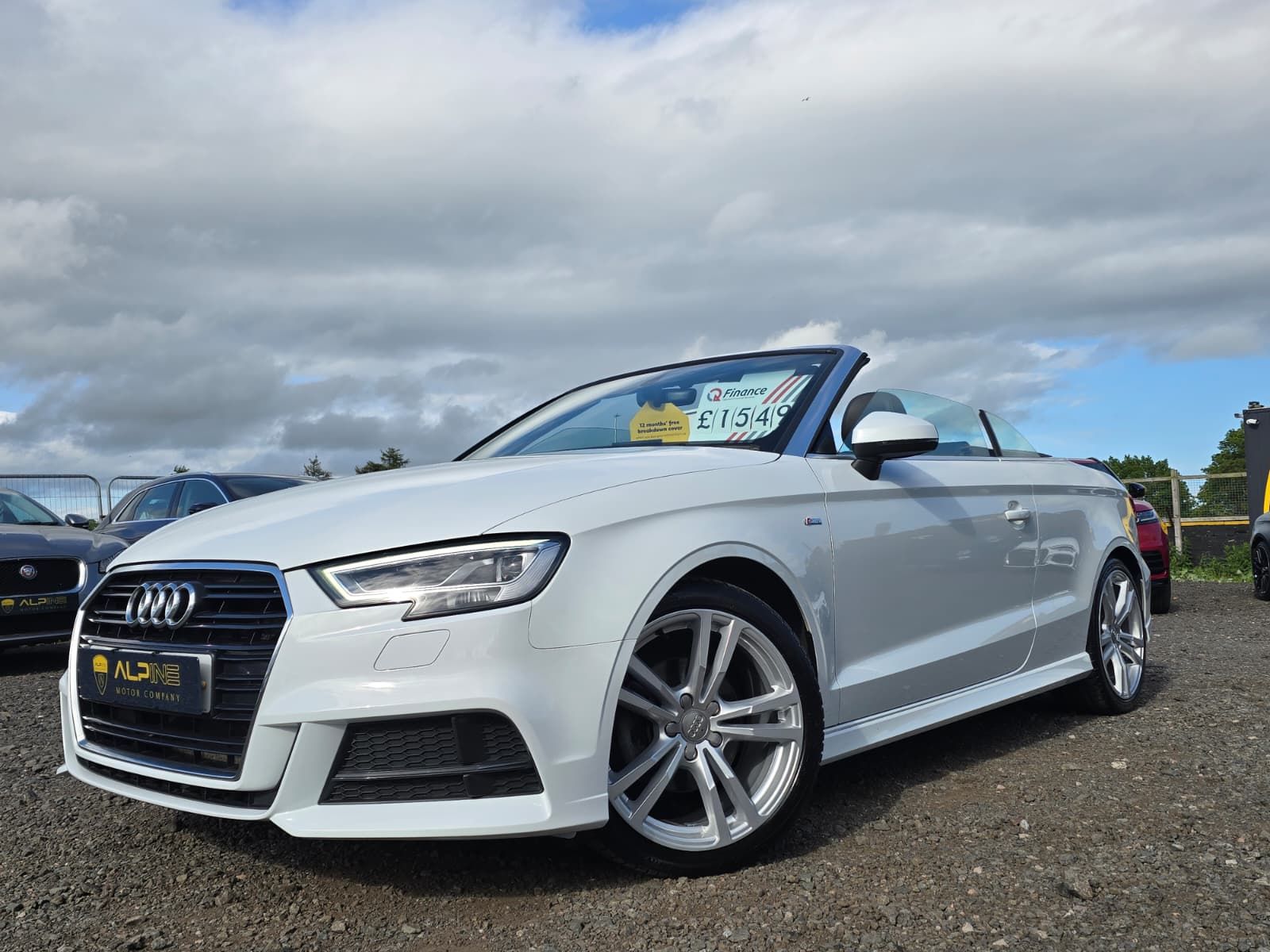 2016 Audi A3 Cabriolet 2.0 TDI S line Convertible 2dr Diesel S Tronic Auto 6Spd Euro 6 (s/s) (150 ps), exterior view 2