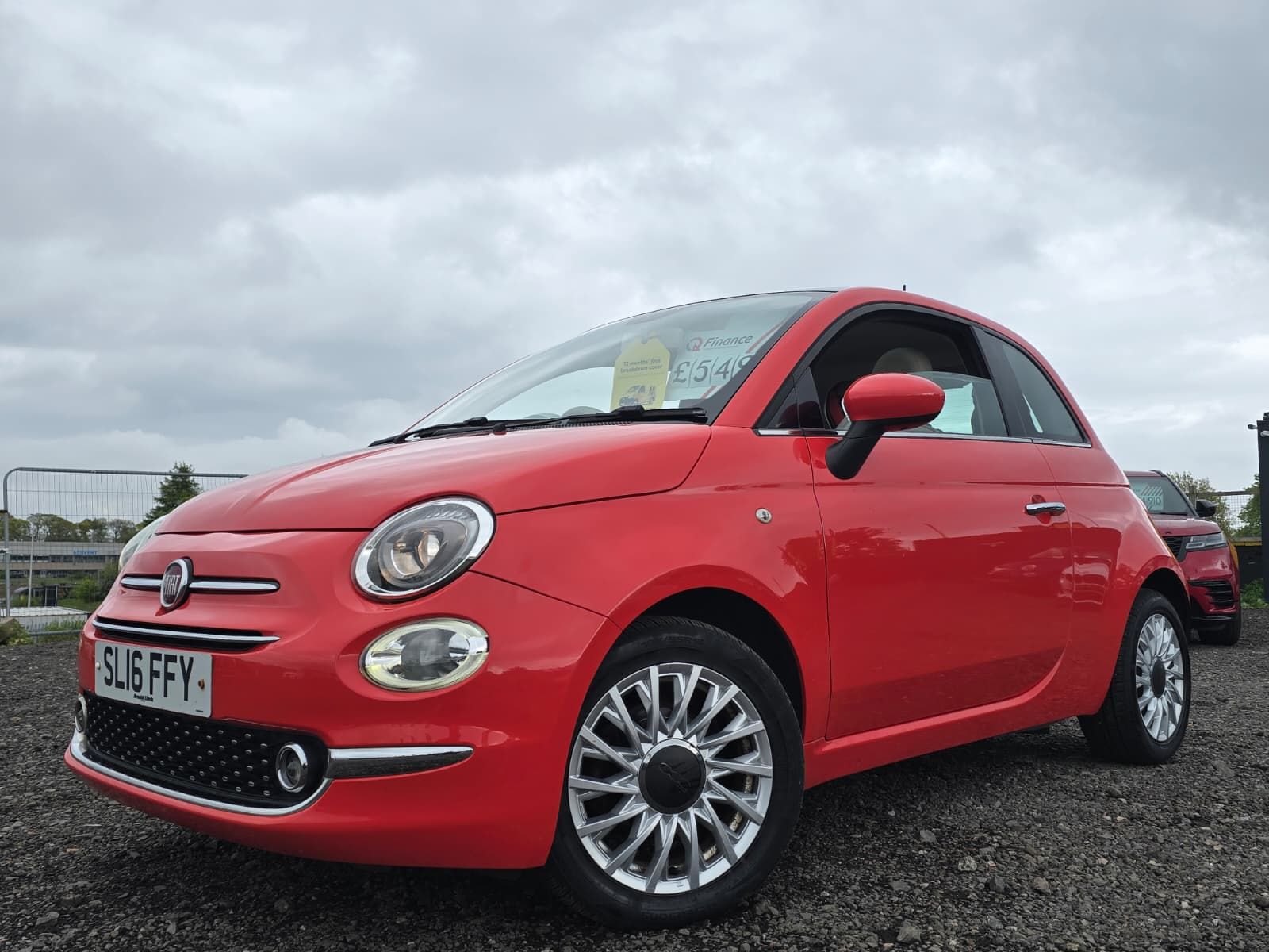 2016 Fiat 500 1.2 Lounge Hatchback 3dr Petrol Manual Euro 6 (s/s) (69 bhp), exterior view 2
