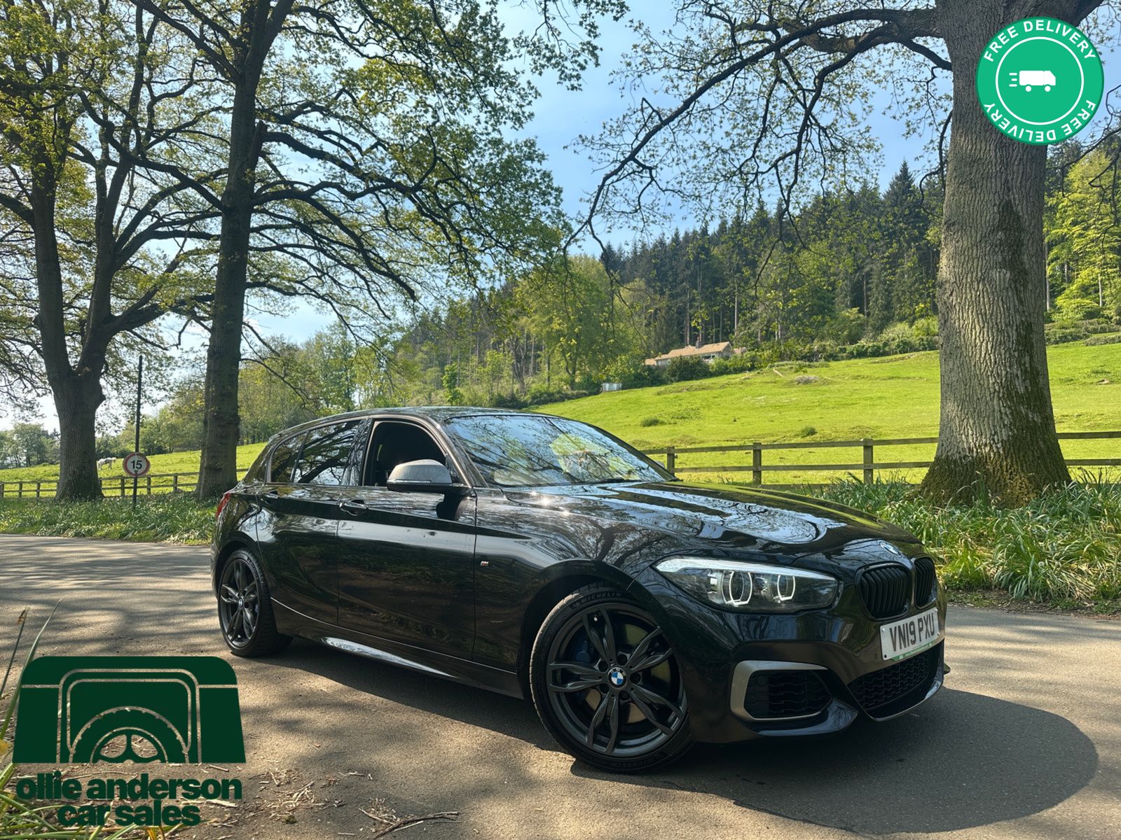 2019 BMW 1 Series 3.0 M140i GPF Shadow Edition Hatchback 5dr Petrol Auto Euro 6 (s/s) (340 ps) for sale, exterior front view