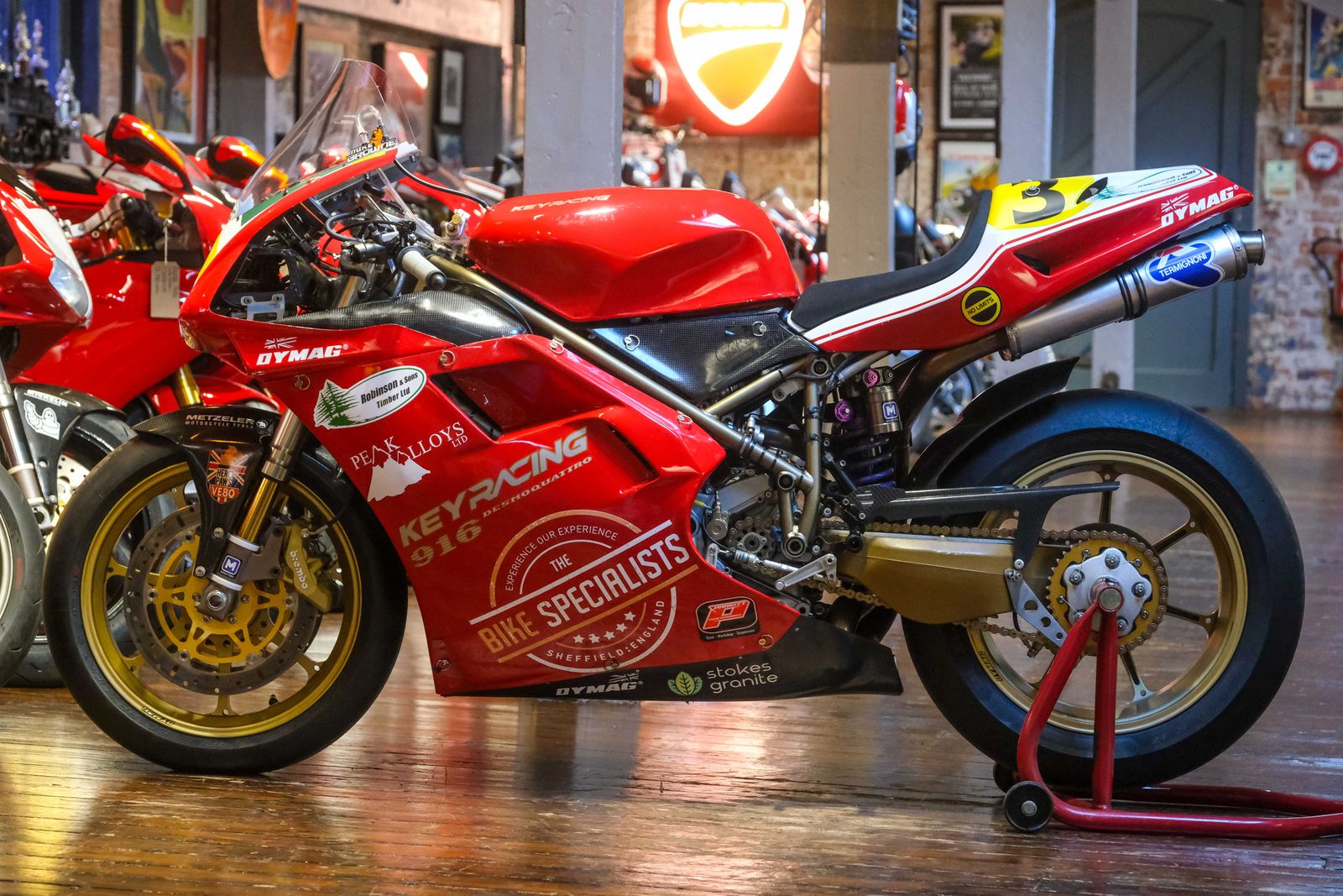 1996 Ducati 916  Mike Brown IOM Race Bike, exterior view 2