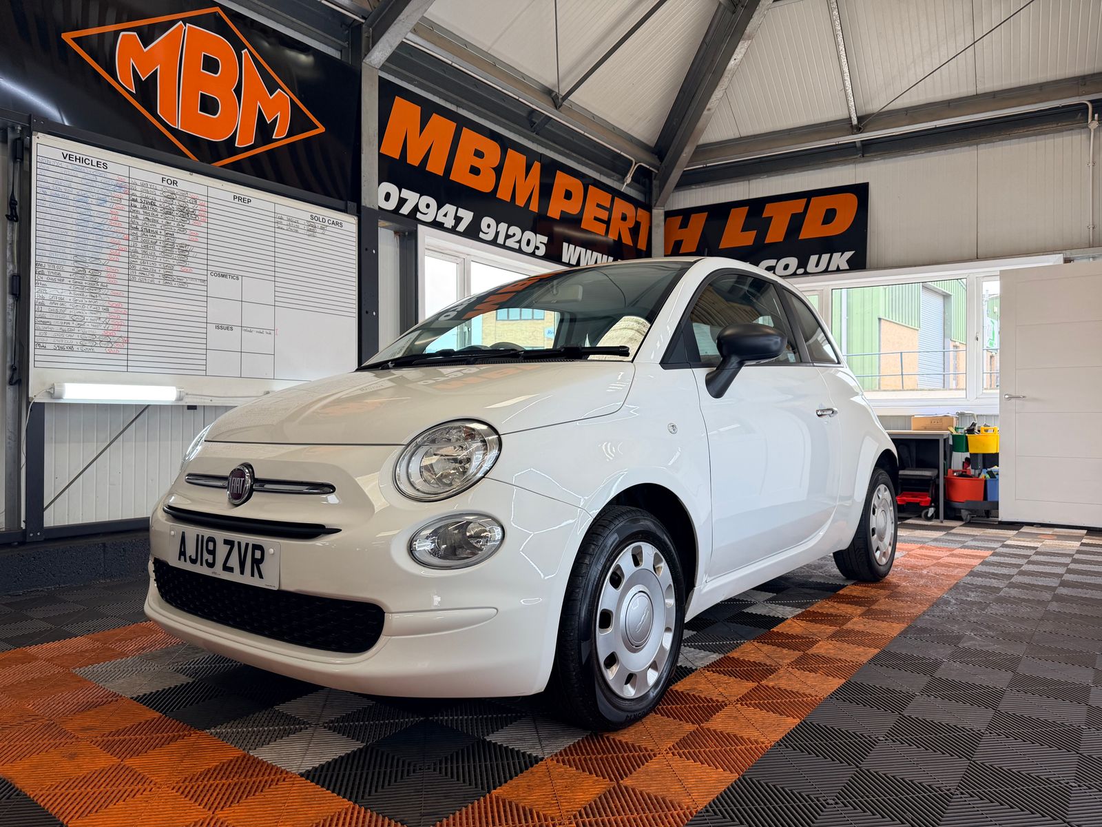 2019 Fiat 500 1.2 Pop Hatchback 3dr Petrol Manual Euro 6 (s/s) (69 bhp), exterior view 3