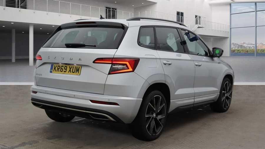 2019 Skoda Karoq 1.5 TSI ACT SportLine SUV 5dr Petrol DSG Euro 6 (s/s) (150 ps), exterior view 4