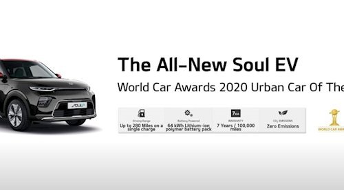 Kia Soul Ev wins Urban Car of The Year 2020