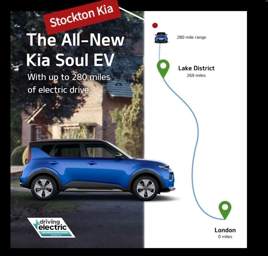 All-electric Kia Soul EV Stockton Kia to London trip