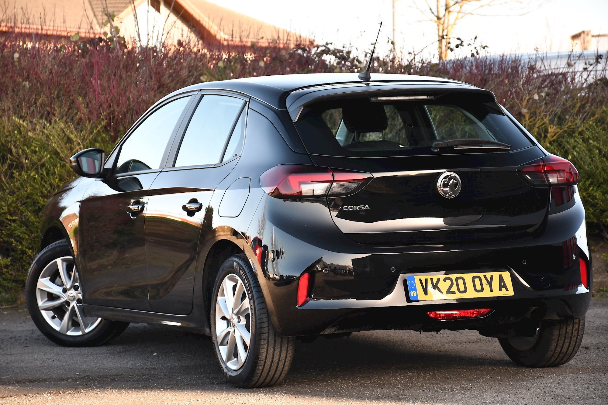 Rear bumper protector Opel Corsa F 2019-present 5-door hatchback ABS - matt  black