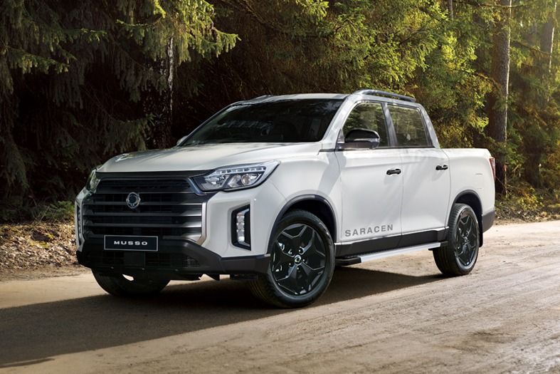 KGM Musso pickup in a scenic setting