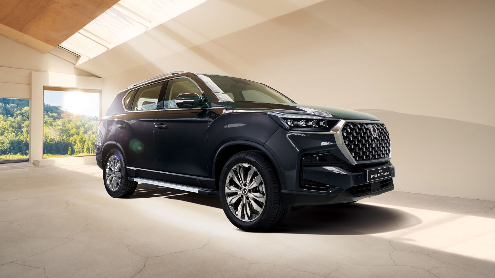 KGM Rexton SUV in a scenic setting