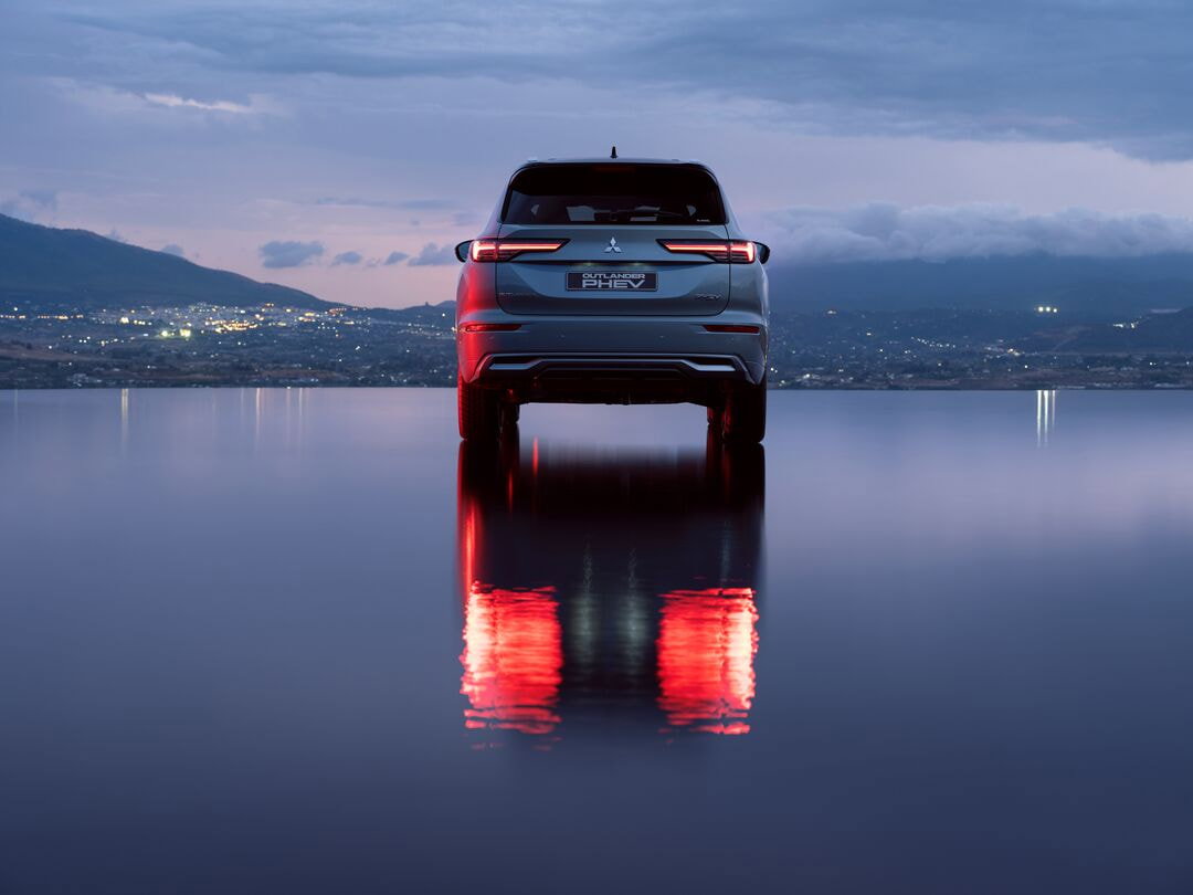 Mitsubishi Outlander PHEV rear three-quarter view