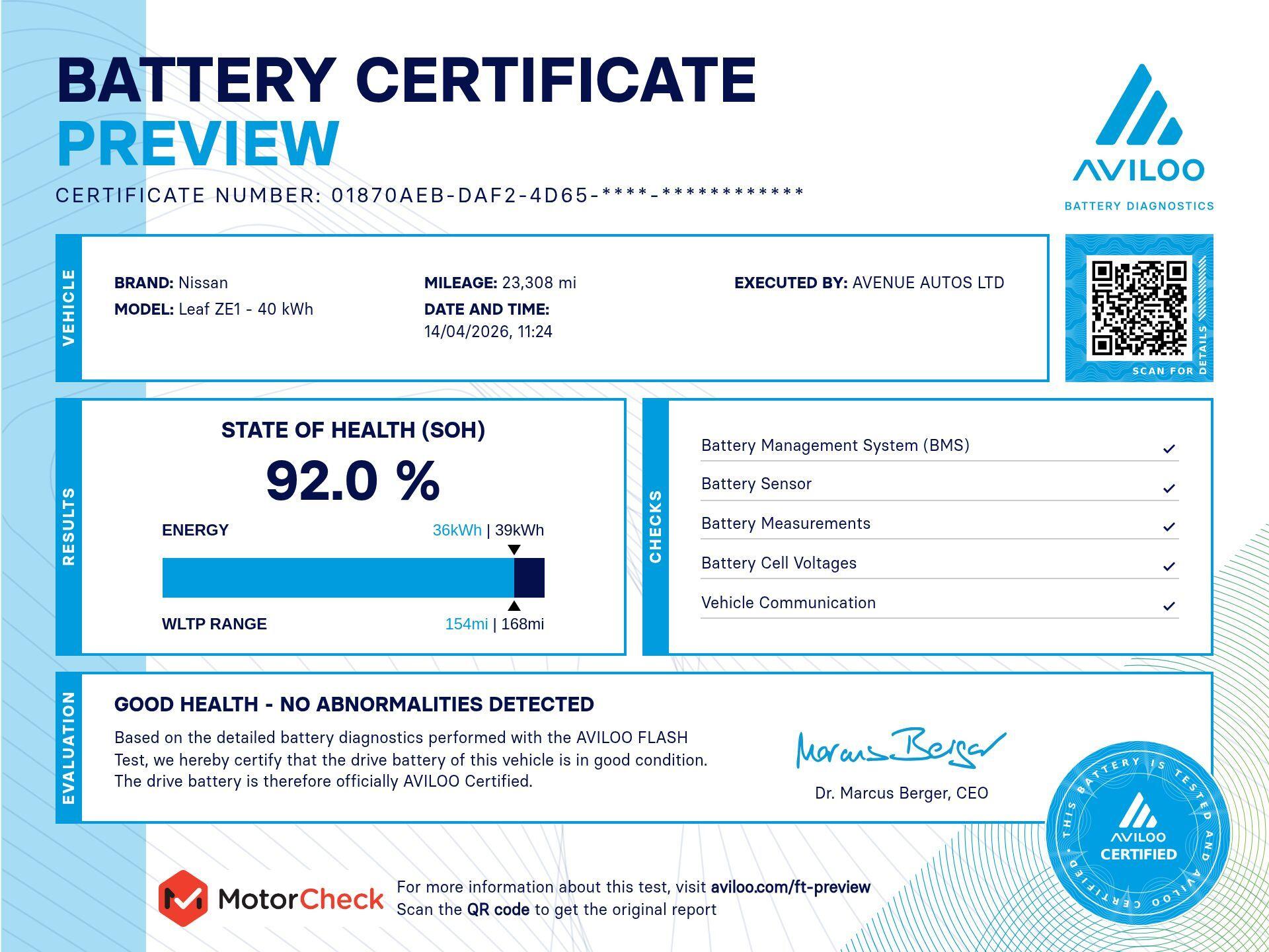Nissan Leaf 40kWh Tekna Auto 5dr 5dr Automatic 2022