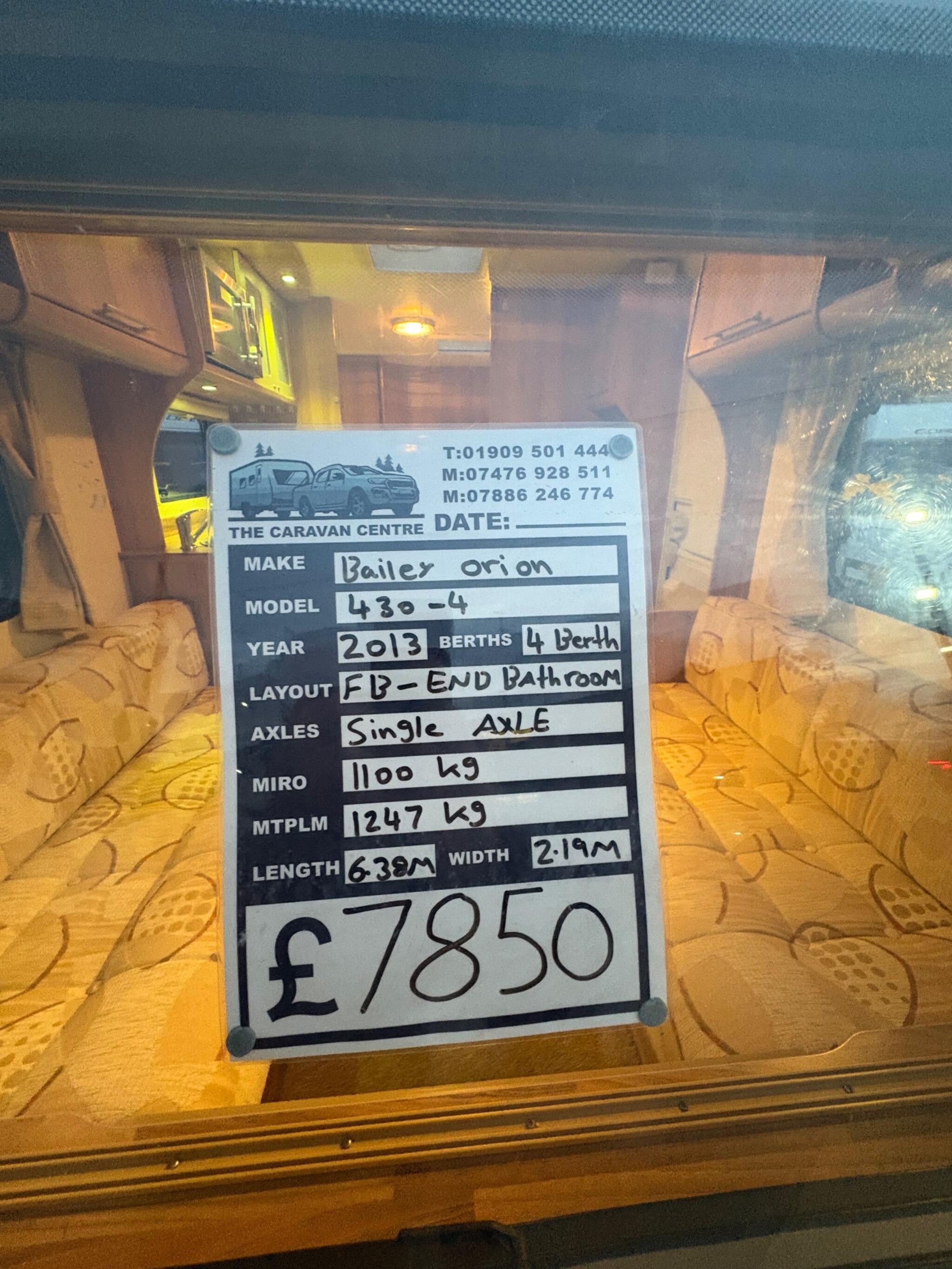 Bailey Orion 0dr 2025