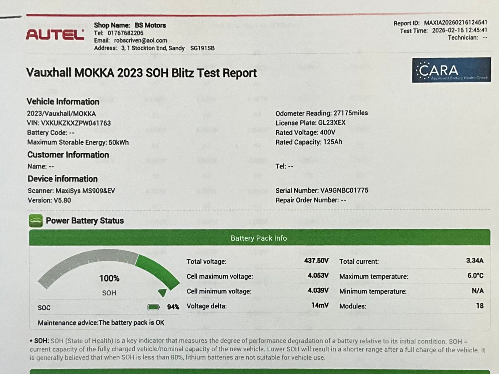 Vauxhall Mokka electric 50kWh Ultimate SUV 5dr Electric Auto (136 ps) 5dr Automatic 2026