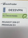 Peugeot E-208 50kWh GT Premium Hatchback 5dr 5 Seat Electric Auto 7kW Charger with Apple Car Play 200 mile Range in Fantastic Condition 5dr Automatic 2025
