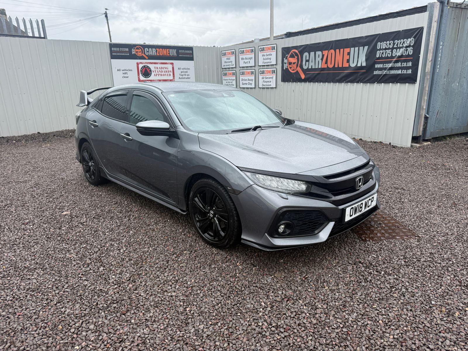 2018 Honda Civic 1.5 VTEC Turbo GPF Sport Hatchback 5dr Petrol Manual Euro 6 (s/s) (182 ps), exterior view 2