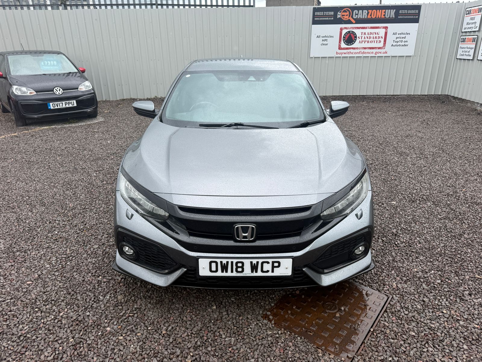 2018 Honda Civic 1.5 VTEC Turbo GPF Sport Hatchback 5dr Petrol Manual Euro 6 (s/s) (182 ps), exterior view 3
