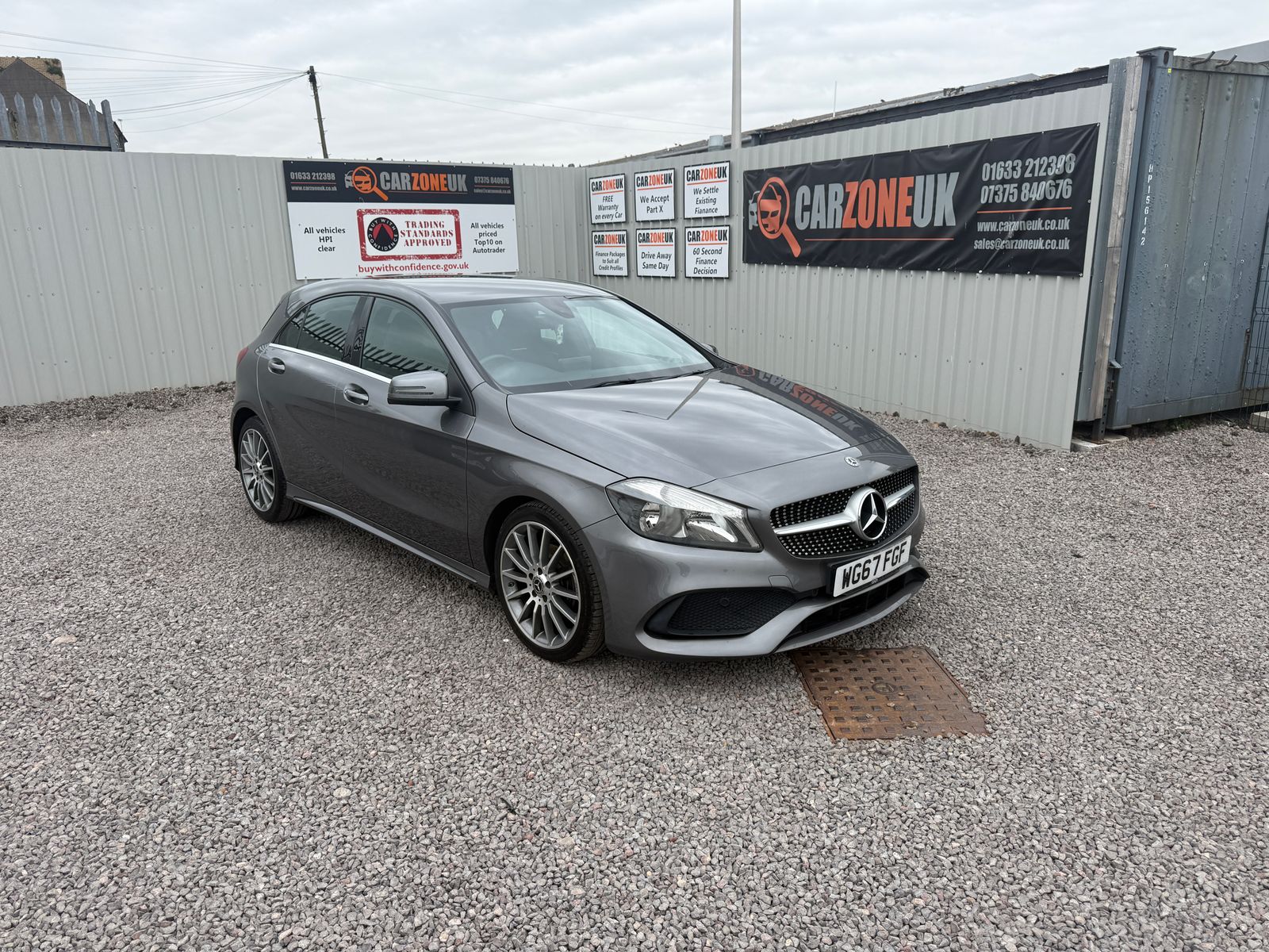2017 Mercedes-Benz A Class 1.5 A180d AMG Line Hatchback 5dr Diesel Manual Euro 6 (s/s) (109 ps), exterior view 2