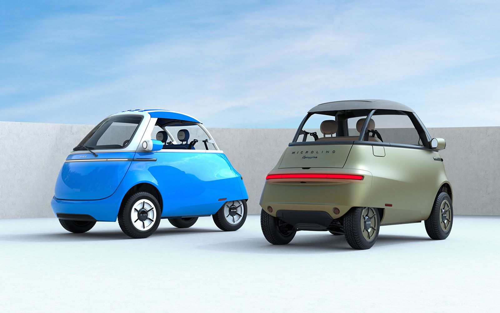 Microlino Spiaggina in action