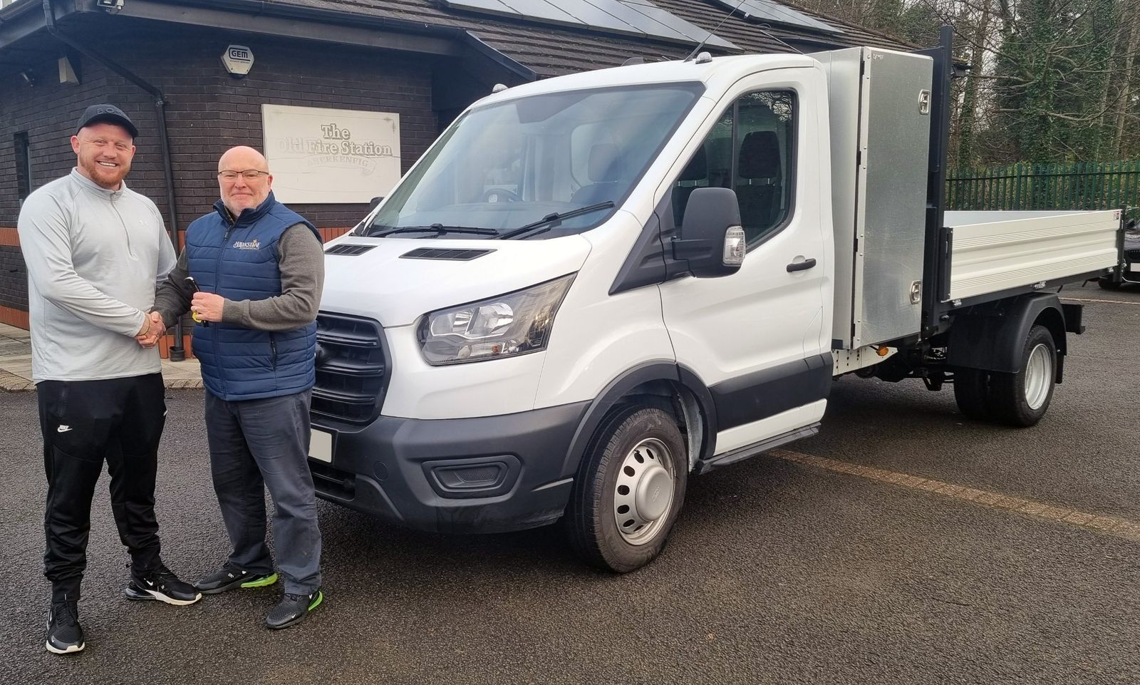 Happy customer &mdash; new van handover