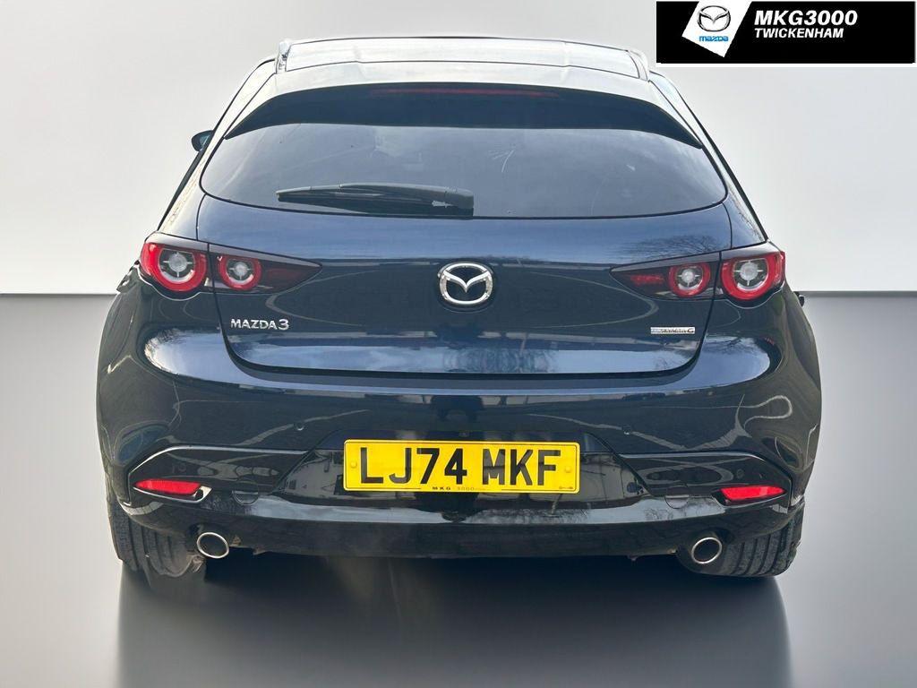 2024 Mazda Mazda3 2.0 e-SKYACTIV-G MHEV Exclusive-Line Auto Euro 6 (s/s) 5dr, exterior view 4