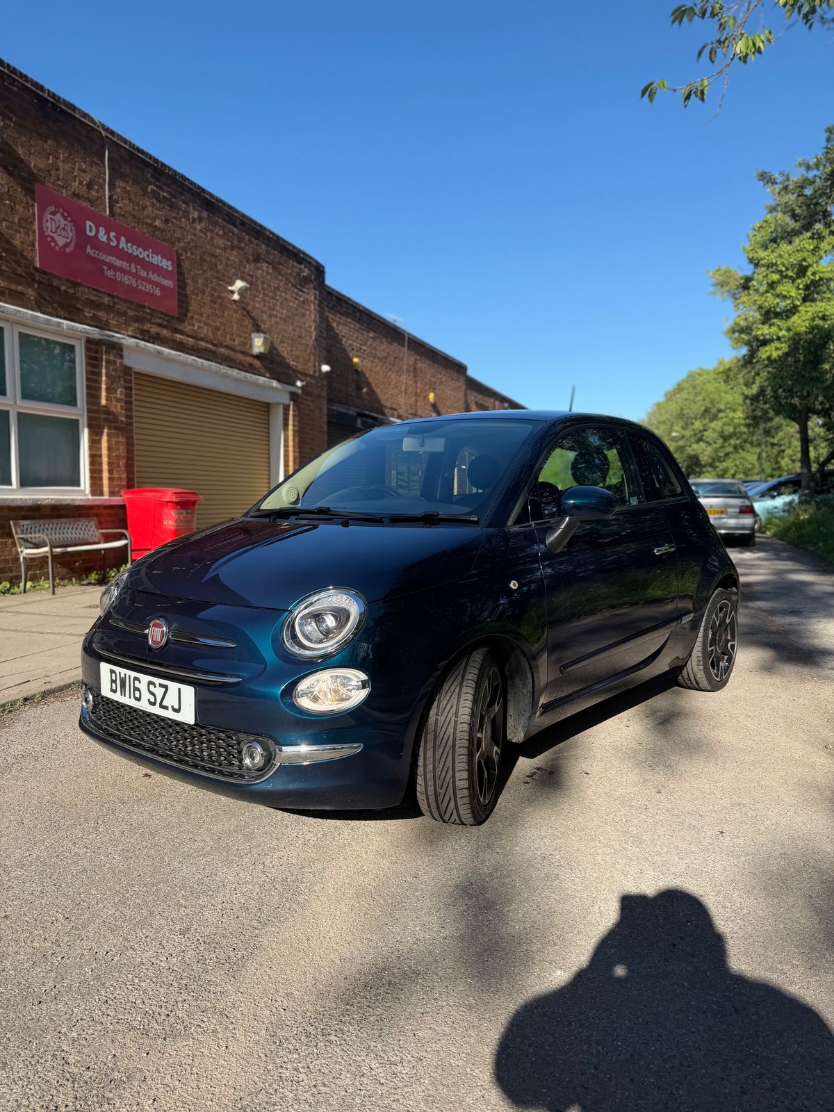 2016 Fiat 500 0.9 TwinAir Lounge Hatchback 3dr Petrol Manual Euro 6 (s/s) (105 ps), exterior view 3
