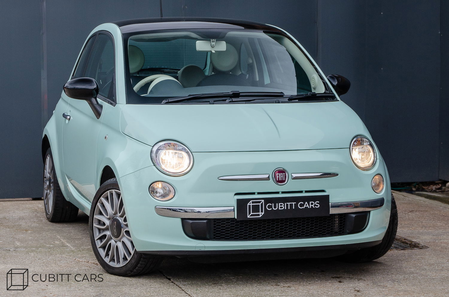 fiat 500 verde tiffany