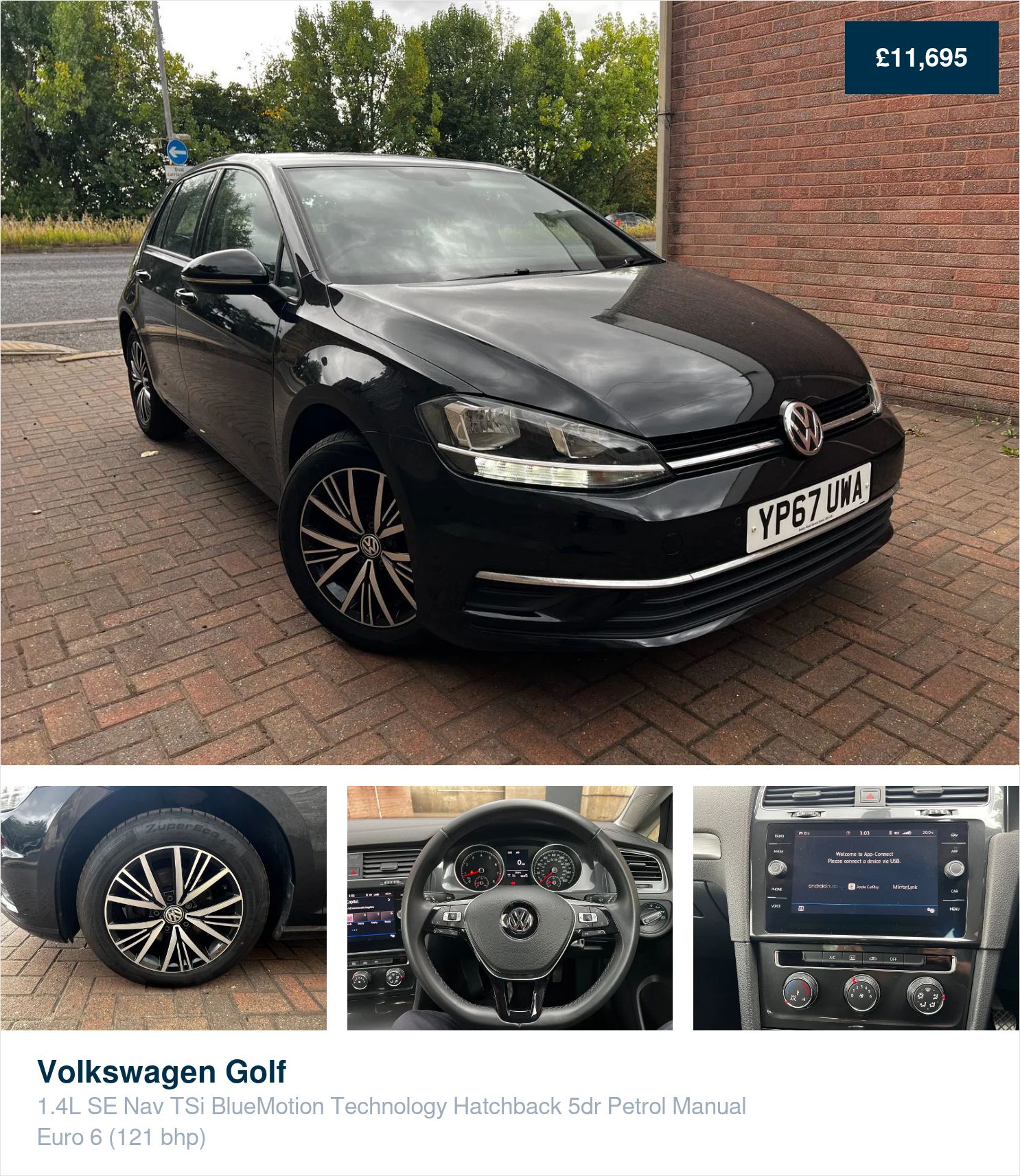 Volkswagen Golf 1.4L SE Nav TSi BlueMotion Technology Hatchback 5dr Petrol Manual Euro 6 (121 bhp) 5dr Manual 2025