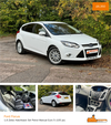 Ford Focus 1.6 Zetec Hatchback 5dr Petrol Manual Euro 5 (105 ps) 5dr Manual 2026