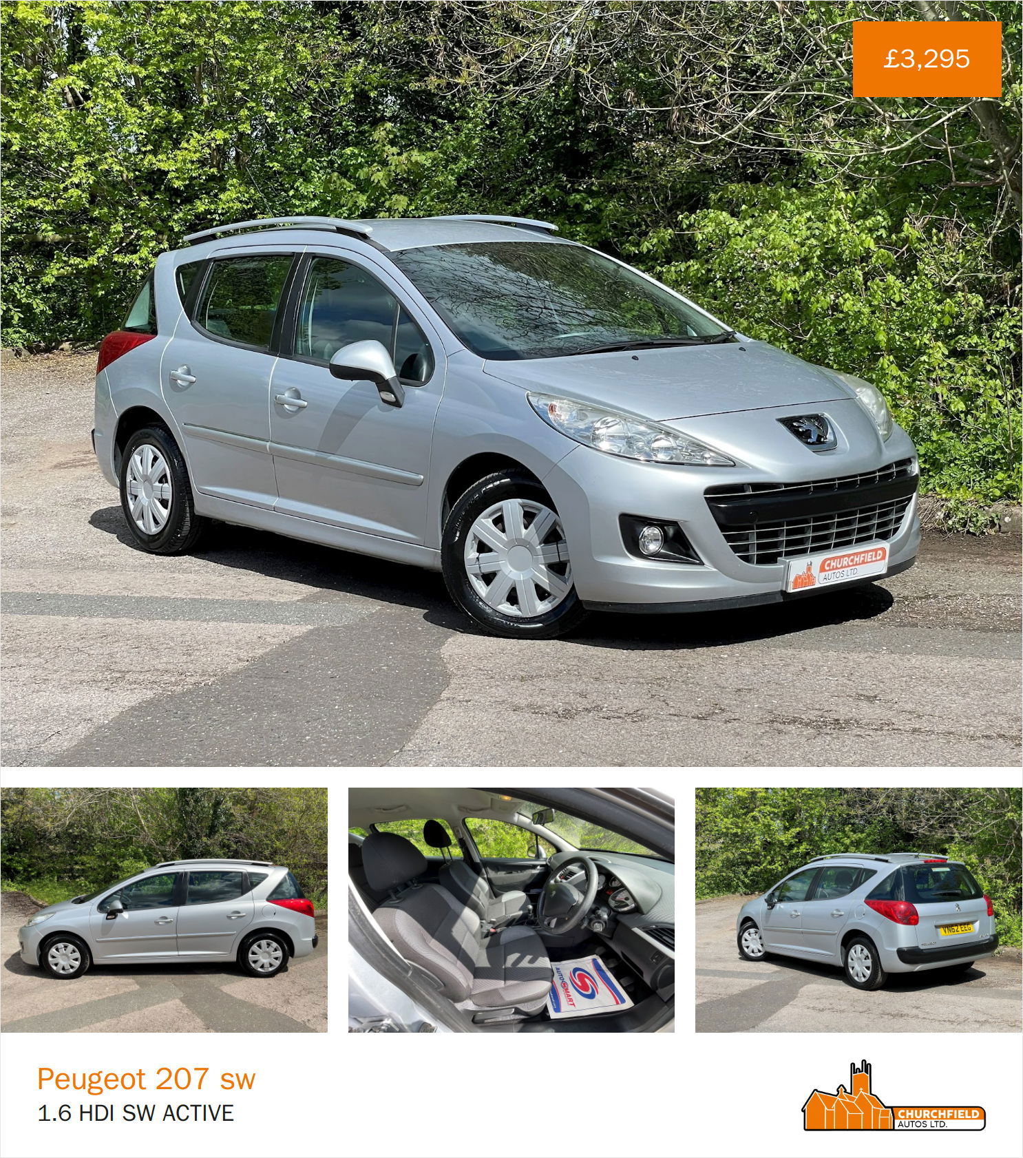 Used Peugeot 207 sw 1.6 HDi Allure Euro 5 5dr 2012 5dr Manual (FD12ORZ)