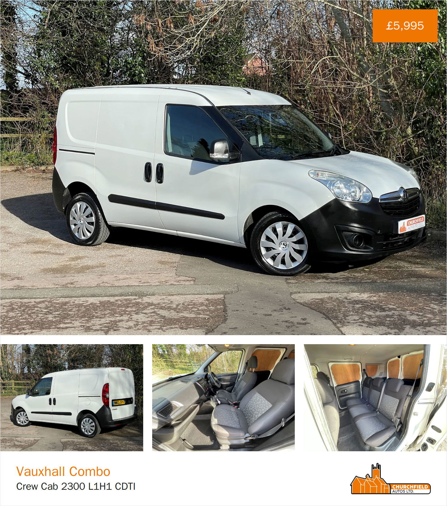 Vauxhall combo crew clearance van 5 seat