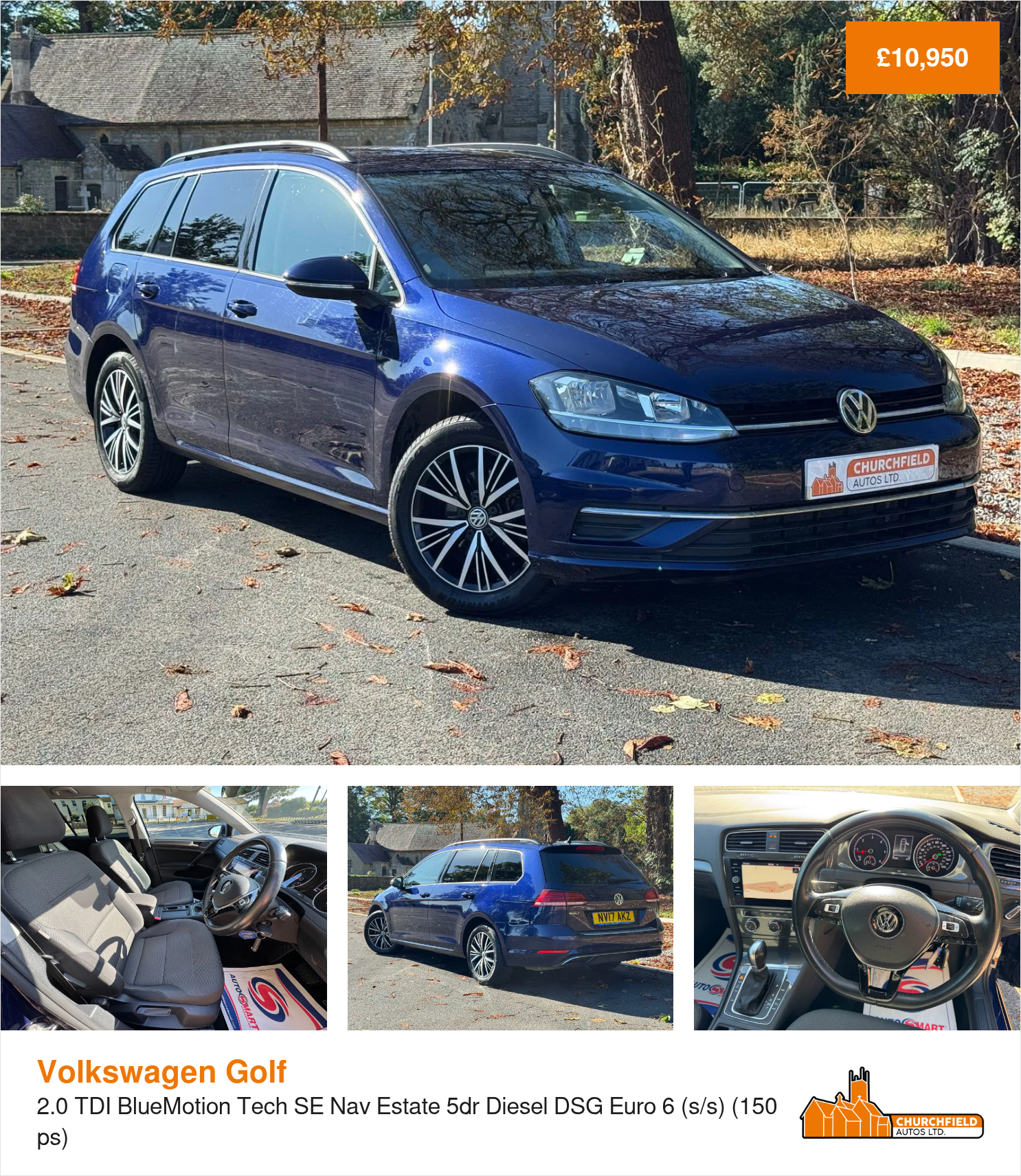 Used Volkswagen Golf TDI BlueMotion Tech SE Nav Estate 5dr