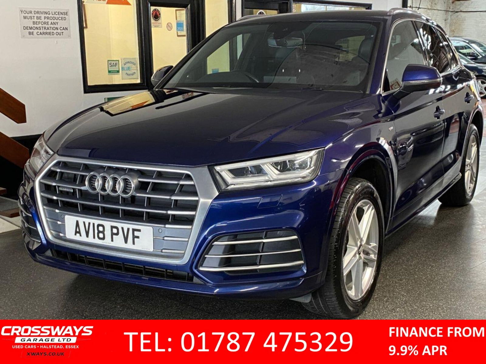 Audi Q5 2.0 TFSI S line SUV 5dr Petrol S Tronic quattro Euro 6 (s/s) (252 ps) S Line embossed seats, great spec 5dr Automatic 2018