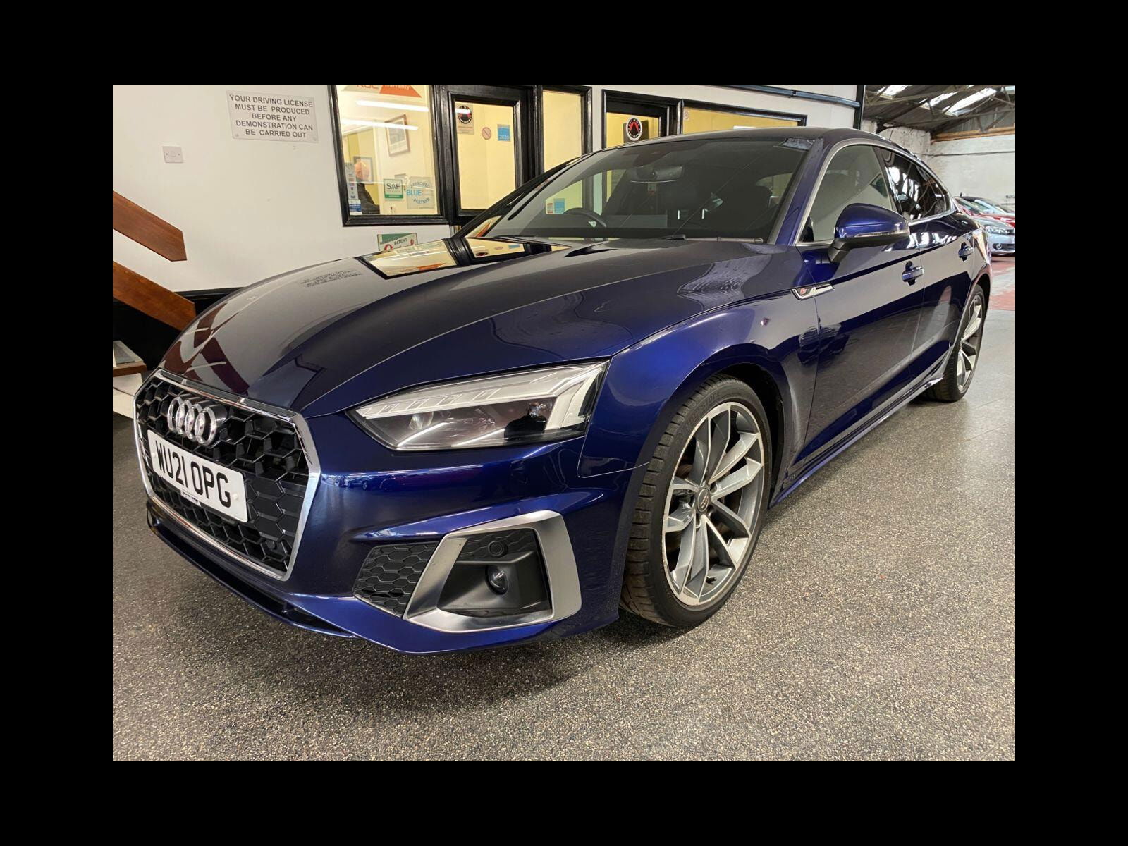 Audi A5 2.0 TFSI 40 S line Sportback 5dr Petrol S Tronic Euro 6 (s/s) (204 ps) 12 Months Platinum RAC Warranty. 5dr Automatic 2021