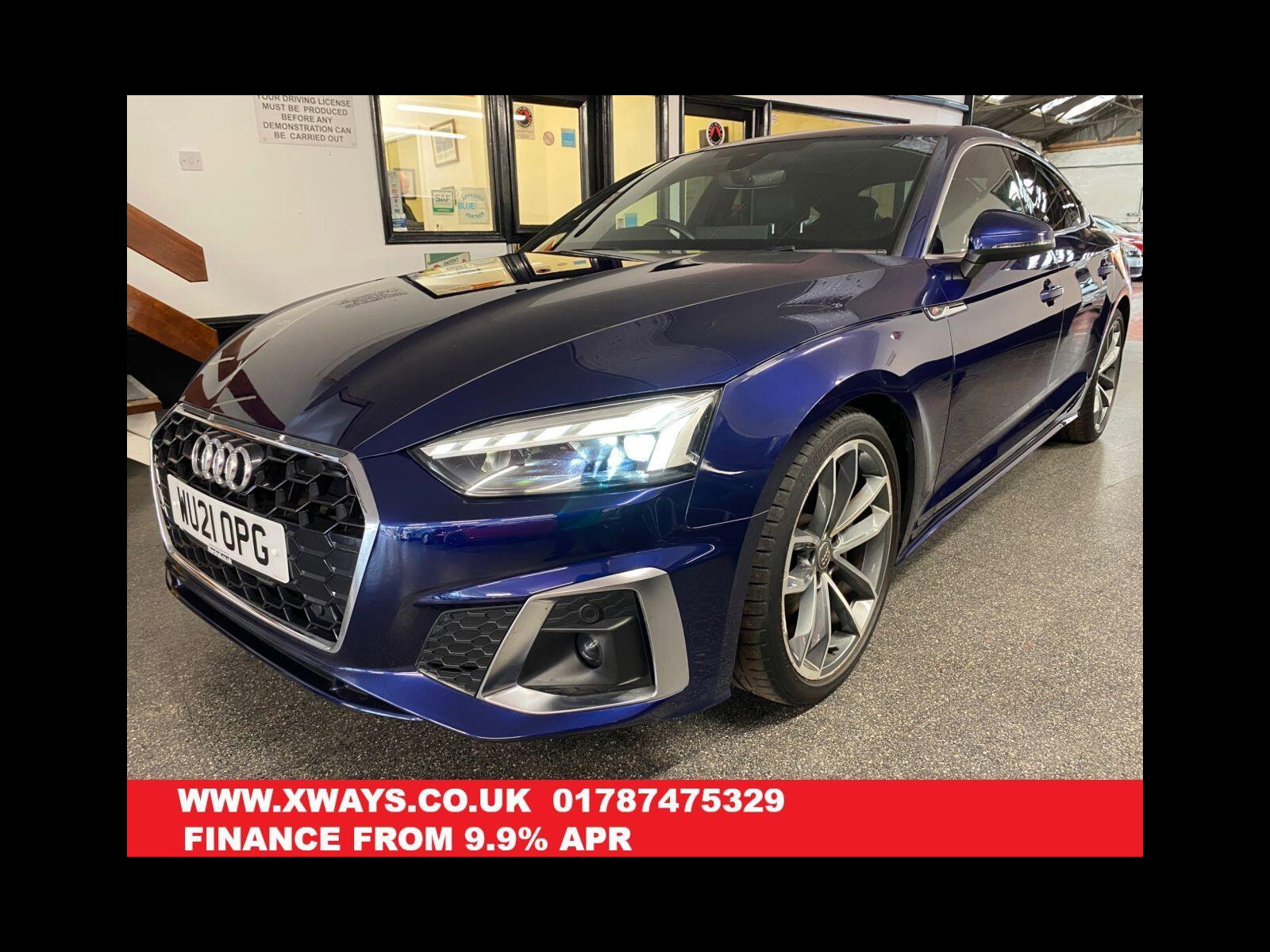 Audi A5 2.0 TFSI 40 S line Sportback 5dr Petrol S Tronic Euro 6 (s/s) (204 ps) 12 Months Platinum RAC Warranty. 5dr Automatic 2021