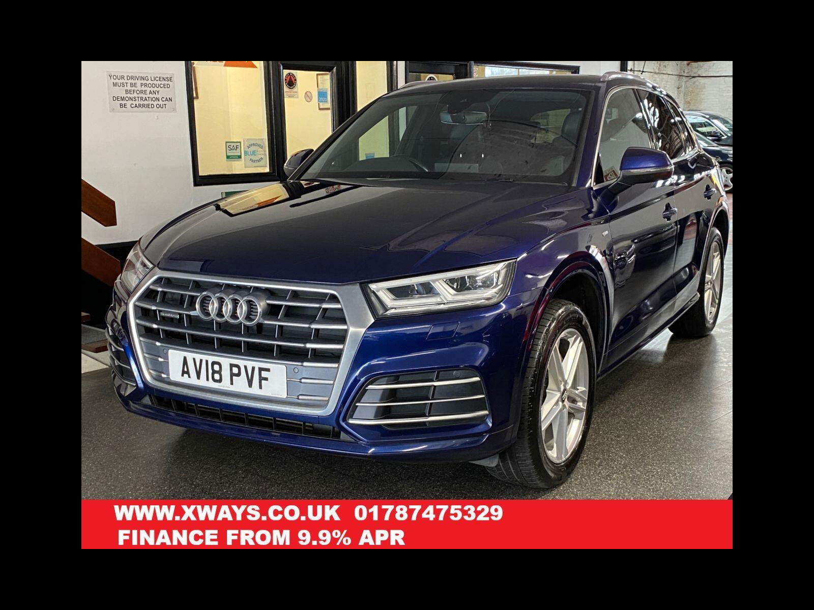 Audi Q5 2.0 TFSI S line SUV 5dr Petrol S Tronic quattro Euro 6 (s/s) (252 ps) S Line embossed seats, great spec 5dr Automatic 2018