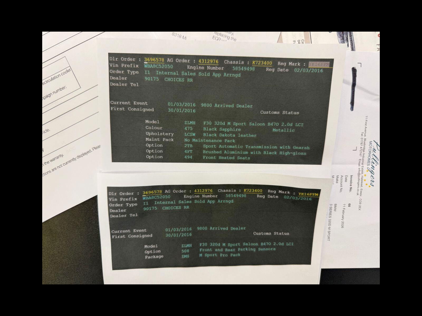 BMW 3 Series 2.0 320d M Sport Saloon 4dr Diesel Auto Euro 6 (s/s) (190 ps) M Sport Pro Pack, PDC front & rear 4dr Automatic 2016