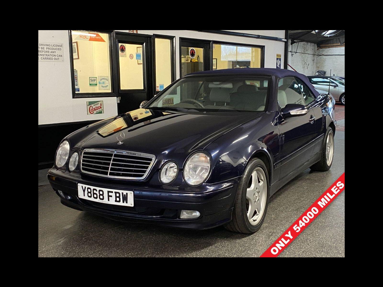 Mercedes-Benz CLK 2.3 CLK230 Kompressor Elegance Cabriolet 2dr Petrol Automatic (237 g/km, 197 bhp) Only 54000 miles from new!!! 2dr Automatic 2001