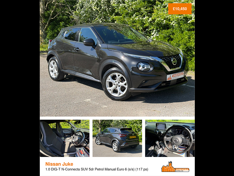 Nissan Juke 1.0 DIG-T N-Connecta SUV 5dr Petrol Manual Euro 6 (s/s) (117 ps)