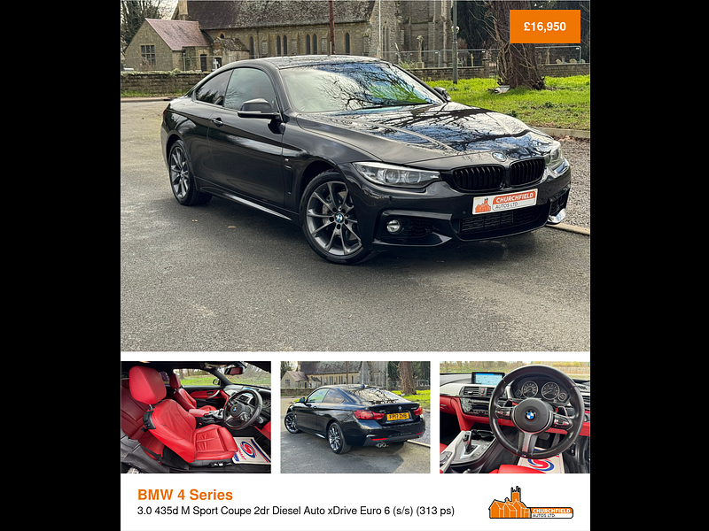 BMW 4 Series 3.0 435d M Sport Coupe 2dr Diesel Auto xDrive Euro 6 (s/s) (313 ps)
