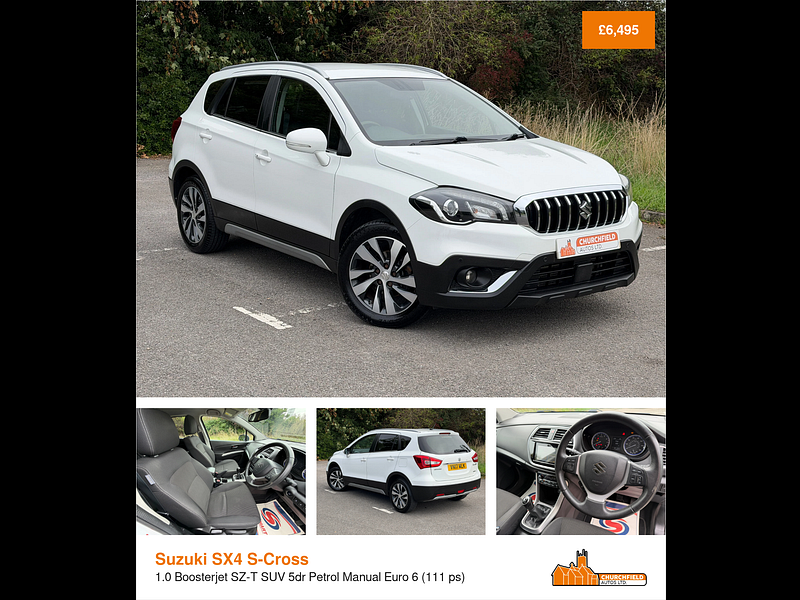 Suzuki SX4 S-Cross 1.0 Boosterjet SZ-T SUV 5dr Petrol Manual Euro 6 (111 ps)