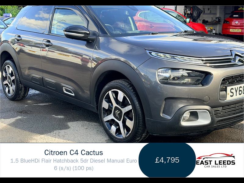 Citroen C4 Cactus 1.5 BlueHDi Flair Hatchback 5dr Diesel Manual Euro 6 (s/s) (100 ps) 5dr Manual 2026