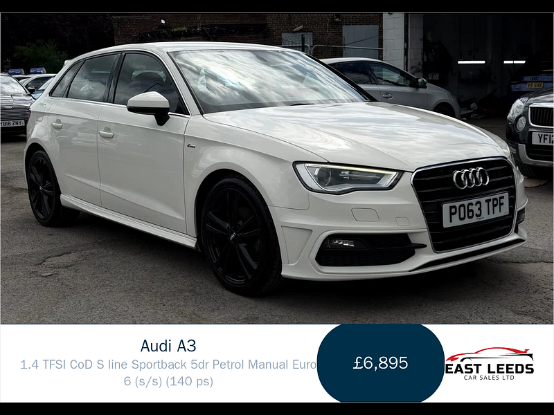 Audi A3 1.4 TFSI CoD S line Sportback 5dr Petrol Manual Euro 6 (s/s) (140 ps) 5dr Manual 2026