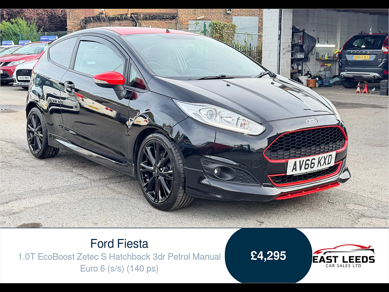 Ford Fiesta 1.0T EcoBoost Zetec S Hatchback 3dr Petrol Manual Euro 6 (s/s) (140 ps) 3dr Manual 2026