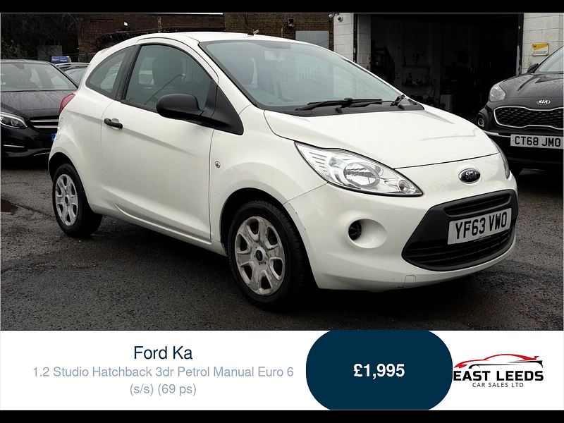 Ford Ka 1.2 Studio Hatchback 3dr Petrol Manual Euro 6 (s/s) (69 ps) 3dr Manual 2026